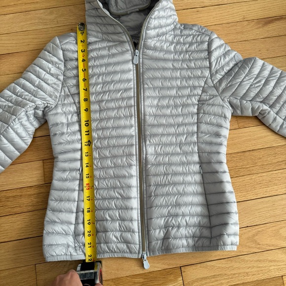 Like new Save the Duck Alexis lightweight puffer jacket in silver blue - Picture 14 of 16